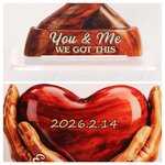 Personalized Intertwined Hands Heart Acrylic Ornament with Names and Date Desk Decor Anniversary Valentine's Day Gift for Couple