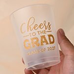 Gepersonaliseerde Graduation Cap Congrats Frosted Plastic Cups met naam en jaar Set van 10 Graduation Party Favor voor afgestudeerden