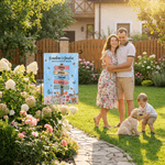 Personalised Floral Butterfly Garden Flag with Name and Text Outdoor Yard Porch Decor Birthday Mother's Day Spring Gift for Family Grandma Mom