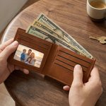 Personalisierte Treasure's Rest Skelett Portable PU Leder Brieftasche mit Namen Jahrestag Geburtstag Vatertag Geschenk für Männer