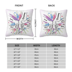 Personalised Holding Hands Birth Flower Soft Cushion Cover with 1-11 Names Room Decor Mother's Day Birthday Gift for Mom Grandmother