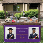 Personalised Past Recent Photo Graduation Banner with Name Blessing Message and School Name Graduation Ceremony Party Gift for 2026 Graduates