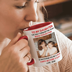 Personalised Multicolour Mom-Daughter Photo 11/15 oz Ceramic Coffee Mug with Text Daily Use Mother's Day Birthday Gift for Women