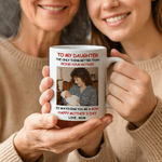 Personalised Multicolour Mom-Daughter Photo 11/15 oz Ceramic Coffee Mug with Text Daily Use Mother's Day Birthday Gift for Women