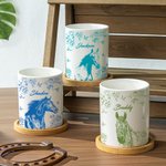 Personalised Horse Portrait Photo Ceramic Plant Pot with Bamboo Base and Name Birthday Gift for Horse Lover Owner