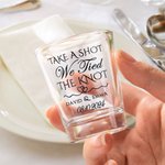Personalised Take A Shot We Tied the Knot Shot Glasses with Name Set of 2 Bachelor Party Wedding Gift