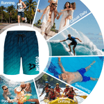 Personlig Surf Theme Quick Dry Beach Shorts Badbyxor med Mesh Brief och Namn Beach Party Födelsedagspresent för Män Barn