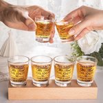 Personalised Take A Shot We Tied the Knot Shot Glasses with Name Set of 2 Bachelor Party Wedding Gift