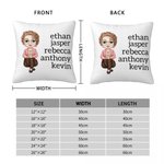 Henkilökohtainen sarjakuvahahmo pehmeä heittää tyynyn kansi 1-13 nimet Home Decor Äitienpäivä syntymäpäivälahja äidille isoäidille