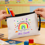 Gepersonaliseerde Tiny Human's Tamer Grote Capaciteit Tote Bag Draagbare Make-up tas met naam Dagelijks gebruik Kinderdagverblijf Peuterdag cadeau voor de leraar