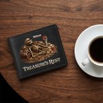 Personalisierte Treasure's Rest Skelett Portable PU Leder Brieftasche mit Namen Jahrestag Geburtstag Vatertag Geschenk für Männer