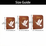 Couverture de livre biblique en cuir PU à motif chrétien multicolore personnalisé avec fermeture éclair pour le nom et poignée de transport Baptême Cadeau de vacances religieux pour les chrétiens