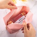 Personalized Multicolour Birth Flower Butterfly PU Leather Makeup Bag with Name and Zipper Travel Essentials Birthday Mother's Day Gift for Women