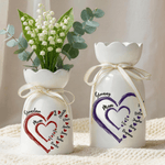 Vase en céramique personnalisé avec noms Fête des mères Cadeau d'anniversaire pour Grand-mère Maman