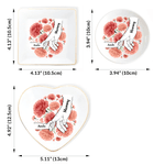 Personalised Birth Flower Hands in Hands Ceramic Trinket Jewellery Dish with 1-10 Names Mother's Day Birthday Gift for Mom Grandma