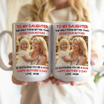 Personalised Multicolour Mom-Daughter Photo 11/15 oz Ceramic Coffee Mug with Text Daily Use Mother's Day Birthday Gift for Women