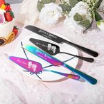 Personalized Skull Cake Knife and Server Set with Engraved Names and Date Wedding Bridal Shower Gift for Couple