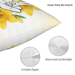 Personalised Holding Hands Birth Flower Soft Cushion Cover with 1-11 Names Room Decor Mother's Day Birthday Gift for Mom Grandmother