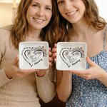 Personlig Paw Hands Flower Butterfly Heart Ceramic Trinket Smyckeskål med 1-5 namn Mors dag Födelsedagspresent till mamma mormor