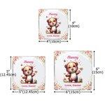 Personalisierte glückliche 1. Muttertag als mein Tier Muster Quadrat Acryl Plaque mit Titel und Text Muttertag Geschenk für Mama Oma