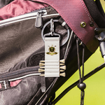 Badge de golf personnalisé en cuir PU avec 5 tees en bambou Cadeau d'anniversaire pour joueur de golf