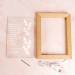 Lettera personalizzata scritta a mano Luce notturna a LED con firma e cornice in legno Compleanno Regalo per la festa della mamma e della nonna