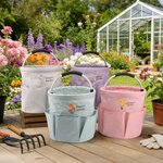 Personalised Birth Flower Waterproof & Foldable Gardening Tool Bag with Name Retirement Birthday Mother's Day Gift for Mother Family Gardening Lovers