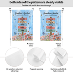 Personalised Floral Butterfly Garden Flag with Name and Text Outdoor Yard Porch Decor Birthday Mother's Day Spring Gift for Family Grandma Mom