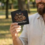 Personalisierte Treasure's Rest Skelett Portable PU Leder Brieftasche mit Namen Jahrestag Geburtstag Vatertag Geschenk für Männer