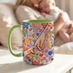 Tasse en céramique 11/15 oz avec nom Usage quotidien Cadeau de fête des mères Cadeau d'anniversaire pour mère grand-mère