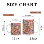 Tasse en céramique 11/15 oz avec nom Usage quotidien Cadeau de fête des mères Cadeau d'anniversaire pour mère grand-mère