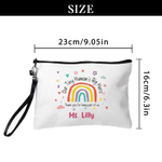 Gepersonaliseerde Tiny Human's Tamer Grote Capaciteit Tote Bag Draagbare Make-up tas met naam Dagelijks gebruik Kinderdagverblijf Peuterdag cadeau voor de leraar