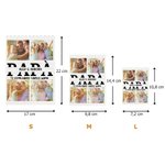 Puzzle di mattoncini personalizzabile con 4 foto, nome e testo -  Regalo per occasioni speciali o festa del papà
