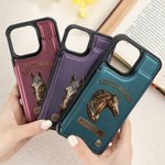 Personalised Horse Photo Portrait Phone Case with Name and Card Holder for iPhone Samsung Daily Use Birthday Gift for Horse Owners Riders