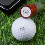 Personalized Golf Elements Initial Design Golf Ball Stamp with Name and Tin Storage Box Golf Accessory Birthday Gift for Golf Lover Player