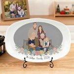 Personalized Photo Multicolor Flat-Style Decorative Plate with Text Desktop Decoration Anniversary Gift for Mother Grandmother Best Friend