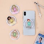 Personalised Simple Line Cartoon Nurse Character Acrylic Magnetic Phone Grip Stand Holder with Name Nurse Week Appreciation Gift for for Medical Staff