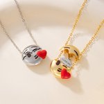 Henkilökohtainen Kiss Emoji räjähdys Cloud kaulakoru teksti Dainty korut Syntymäpäivä Vuosipäivä Äitienpäivä Häälahja tyttöystävä