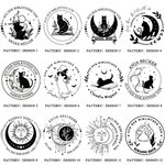 Personalisierter Prägestempel zum Thema Katze und Mond | mit Text und Namen | Prägesiegel wählbar | Geburtstag Geschenk für Buch- und Katzenliebhaber