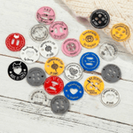 Gepersonaliseerde handgemaakte met liefde acryl knop kleding hoed labels met naam Set van 10 verjaardagscadeau voor breien haken liefhebbers