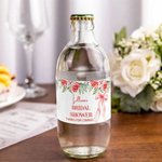 Personalized Flower Bow Wedding Theme  Water Bottle Label Sticker Set of 20 Engagement Bridal Shower Party Gift for Couple