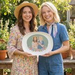 Personalized Photo Multicolor Flat-Style Decorative Plate with Text Desktop Decoration Anniversary Gift for Mother Grandmother Best Friend