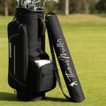 Personalisierte isolierte Kühltasche mit Namen und Golfer-Silhouette | Sportzubehör | Getränkekühler | Spieltag Geburtstag Geschenk für Golfliebhaber