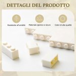 Puzzle di mattoncini personalizzabile con 4 foto, nome e testo -  Regalo per occasioni speciali o festa del papà