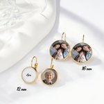 Orecchini personalizzati con foto e testo, accessori commemorativi - Regalo di compleanno o anniversario per donne e amanti degli animali