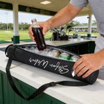 Personalisierte isolierte Kühltasche mit Namen und Golfer-Silhouette | Sportzubehör | Getränkekühler | Spieltag Geburtstag Geschenk für Golfliebhaber