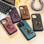 Personalised Horse Photo Portrait Phone Case with Name and Card Holder for iPhone Samsung Daily Use Birthday Gift for Horse Owners Riders