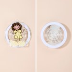 Personalised Simple Line Cartoon Nurse Character Acrylic Magnetic Phone Grip Stand Holder with Name Nurse Week Appreciation Gift for for Medical Staff