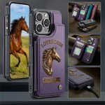 Personalised Horse Photo Portrait Phone Case with Name and Card Holder for iPhone Samsung Daily Use Birthday Gift for Horse Owners Riders