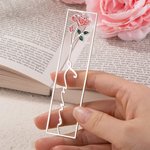 Personalised Hand-made Watercolour Birth Flower Bookmark with Name Birthday Gift for Books Lover Reader
